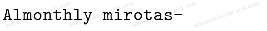 Almonthly mirotas字体转换